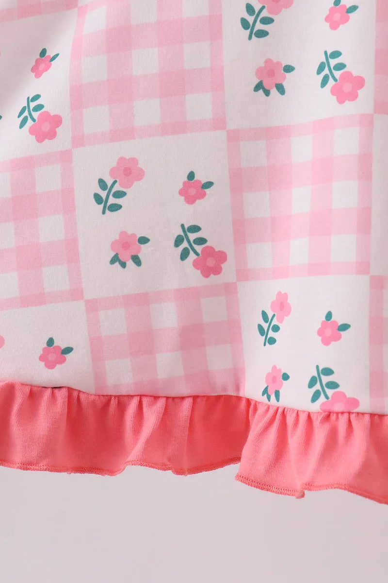 Pink Floral Ruffle Dress sold by Zulily product image thumbnail 4
