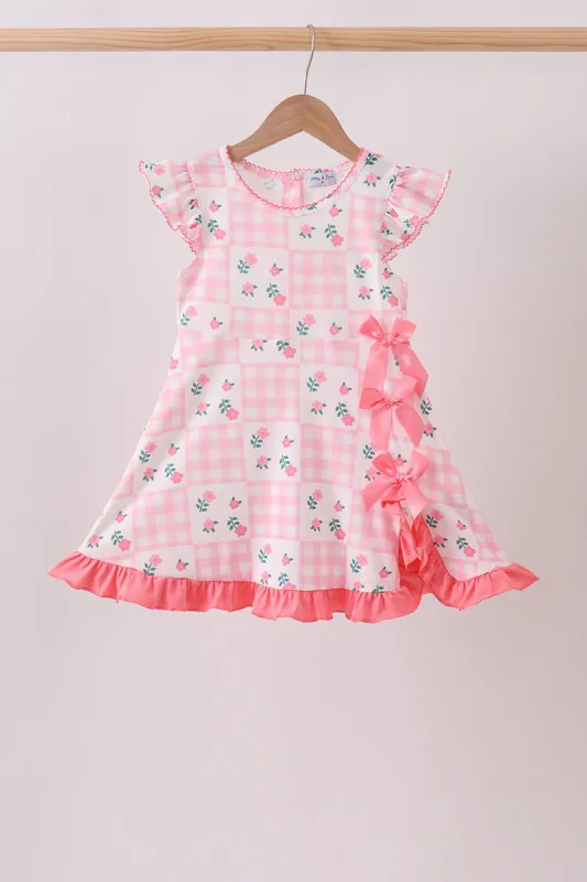 Pink Floral Ruffle Dress made by Zulily