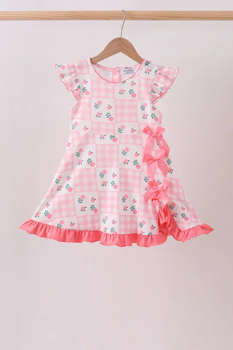 Pink Floral Ruffle Dress sold by Zulily