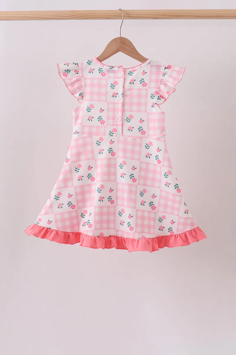 Pink Floral Ruffle Dress sold by Zulily product image thumbnail 5