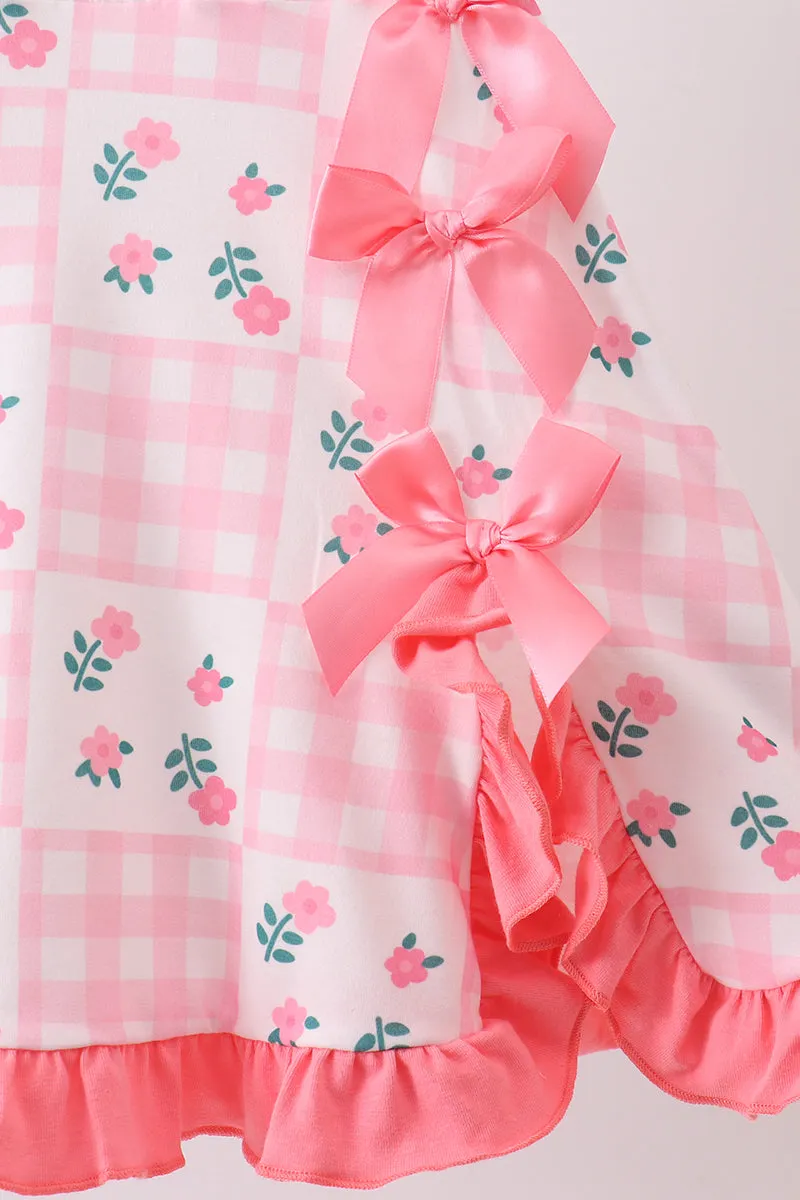 Pink Floral Ruffle Dress sold by Zulily product image thumbnail 2