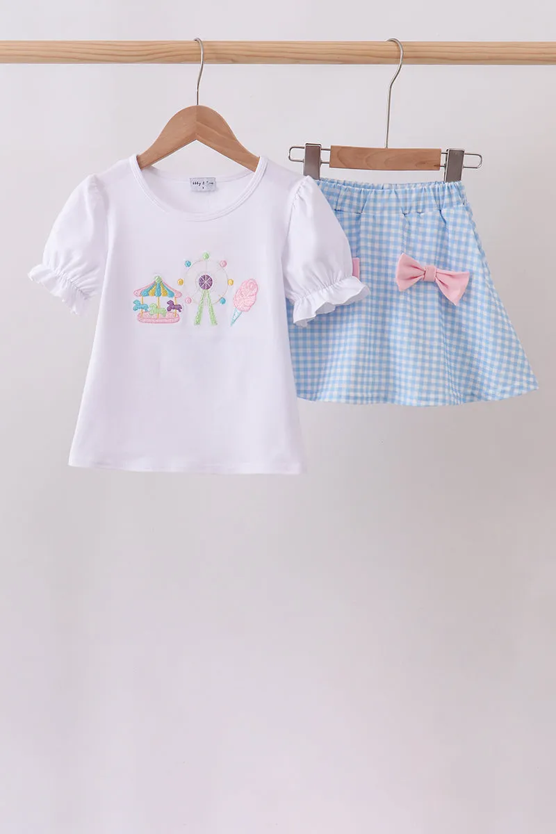 Carousel Embroidered Skorts Set sold by Zulily