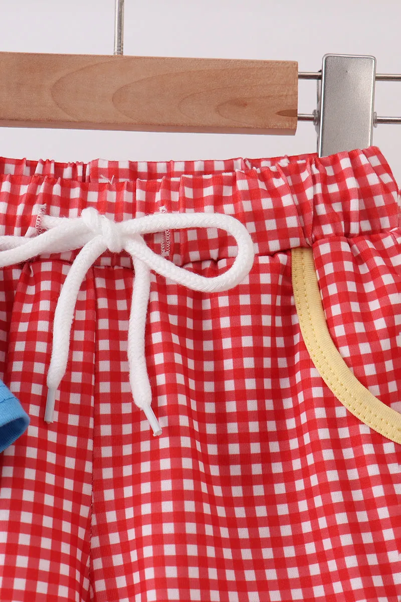 Blue Carousel Embroidered Shorts Set sold by Zulily product image thumbnail 5