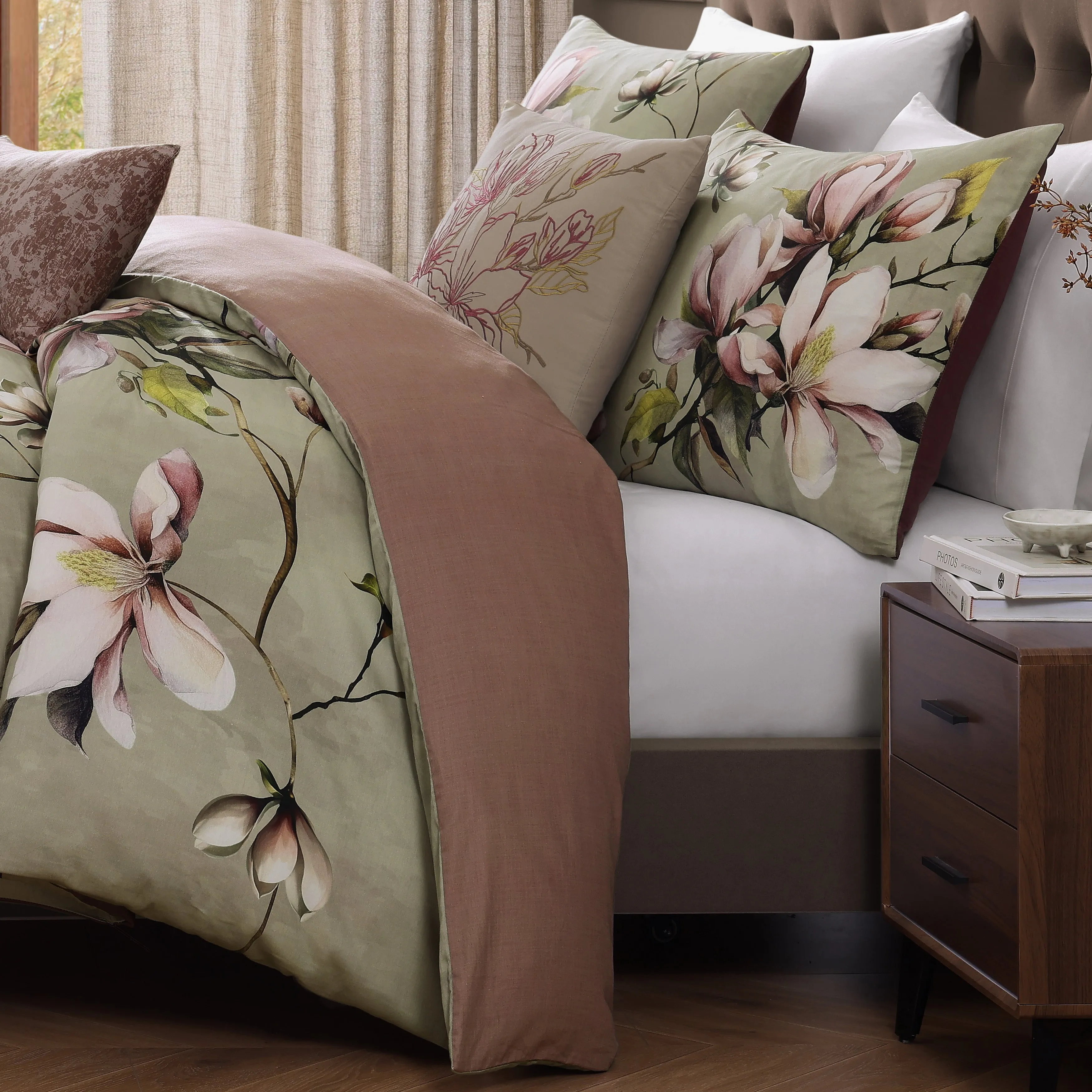 Bebejan Purple Lilies 5 Piece Reversible Comforter Set sold by Zulily