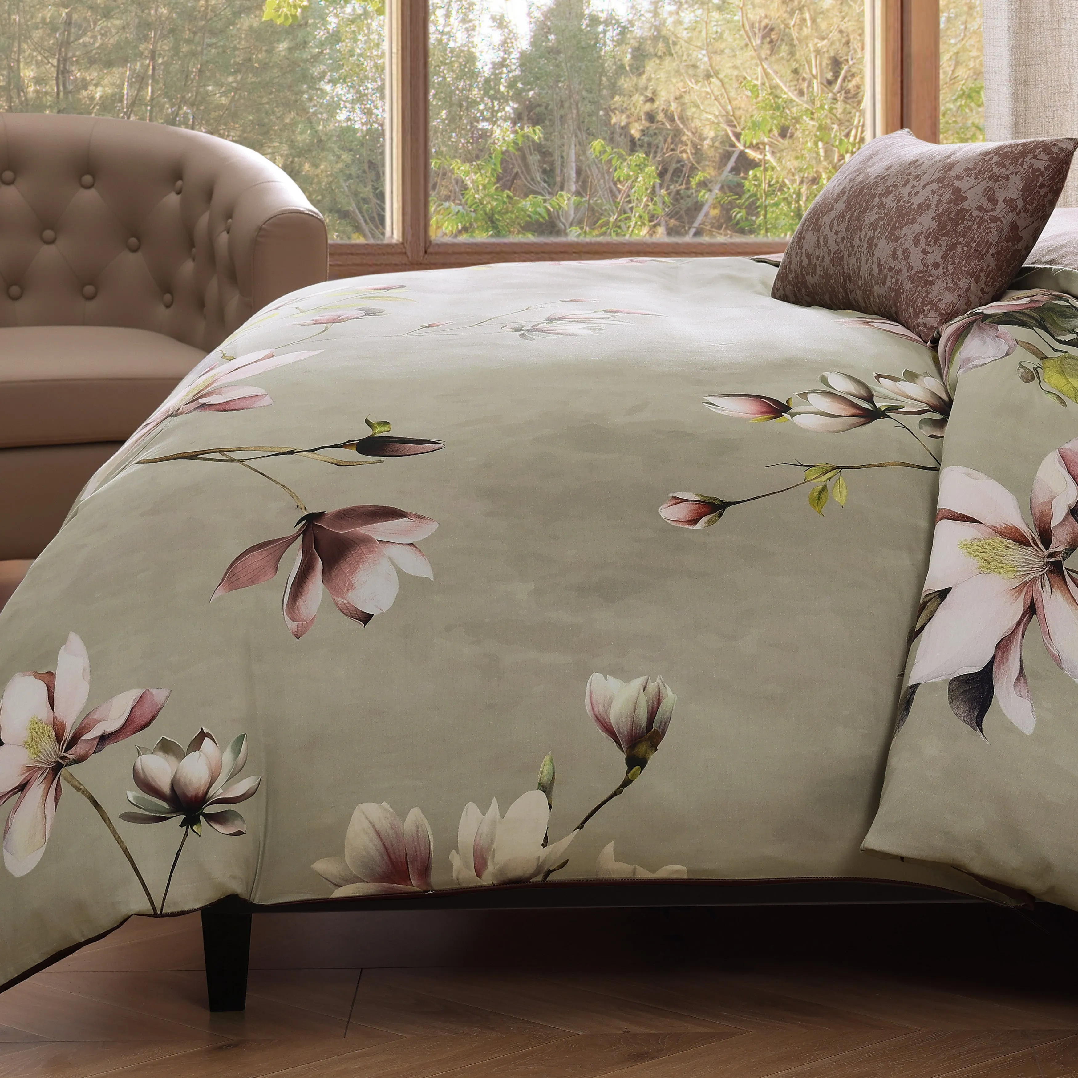 Bebejan Purple Lilies 5 Piece Reversible Comforter Set sold by Zulily product image thumbnail 3
