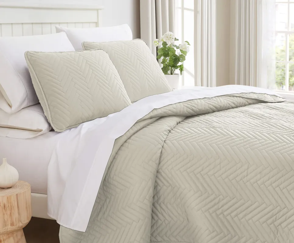 Southshore Fine Linens Chevron Oversized Quilt Set made by Zulily