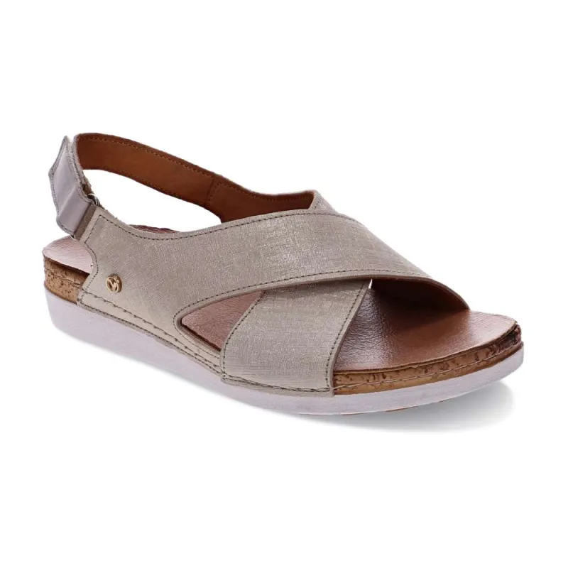 Cottesloe Slingback Sandal - Gold Linen made by Zulily