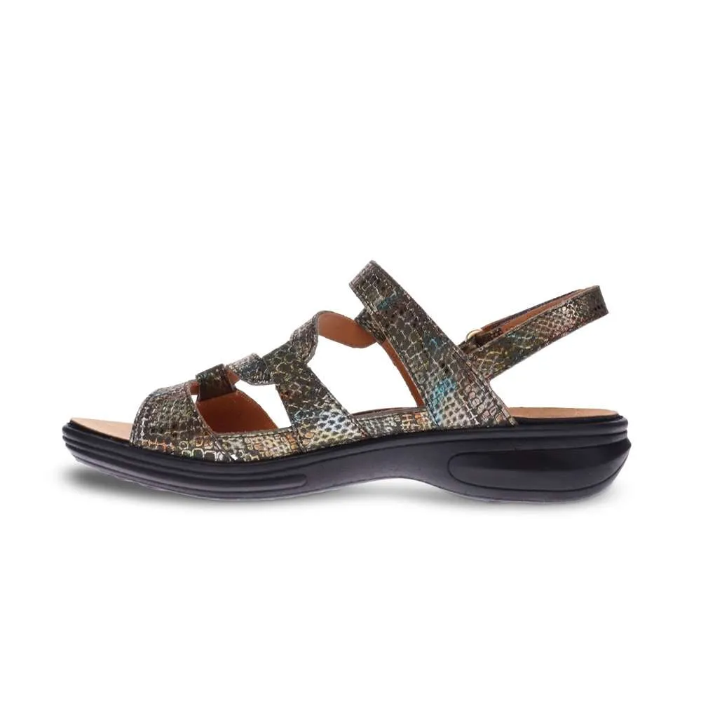 Emerald Adjustable Sandal - Peacock Python sold by Zulily product image thumbnail 3