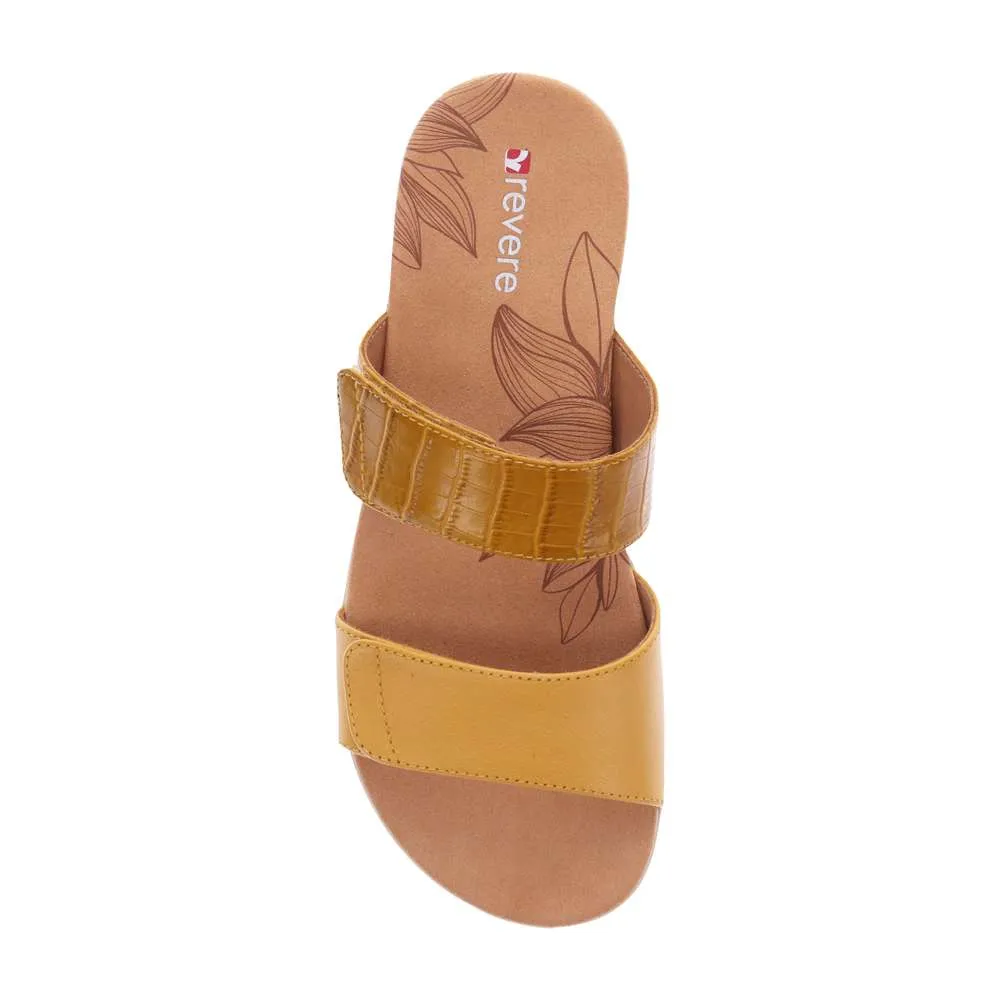 Seaside Slide Sandal - Mustard French/Croc sold by Zulily product image thumbnail 4