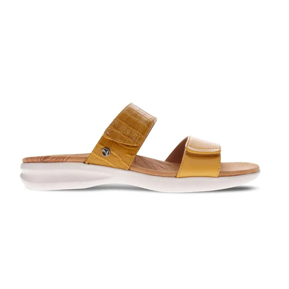 Seaside Slide Sandal - Mustard French/Croc sold by Zulily product image thumbnail 2