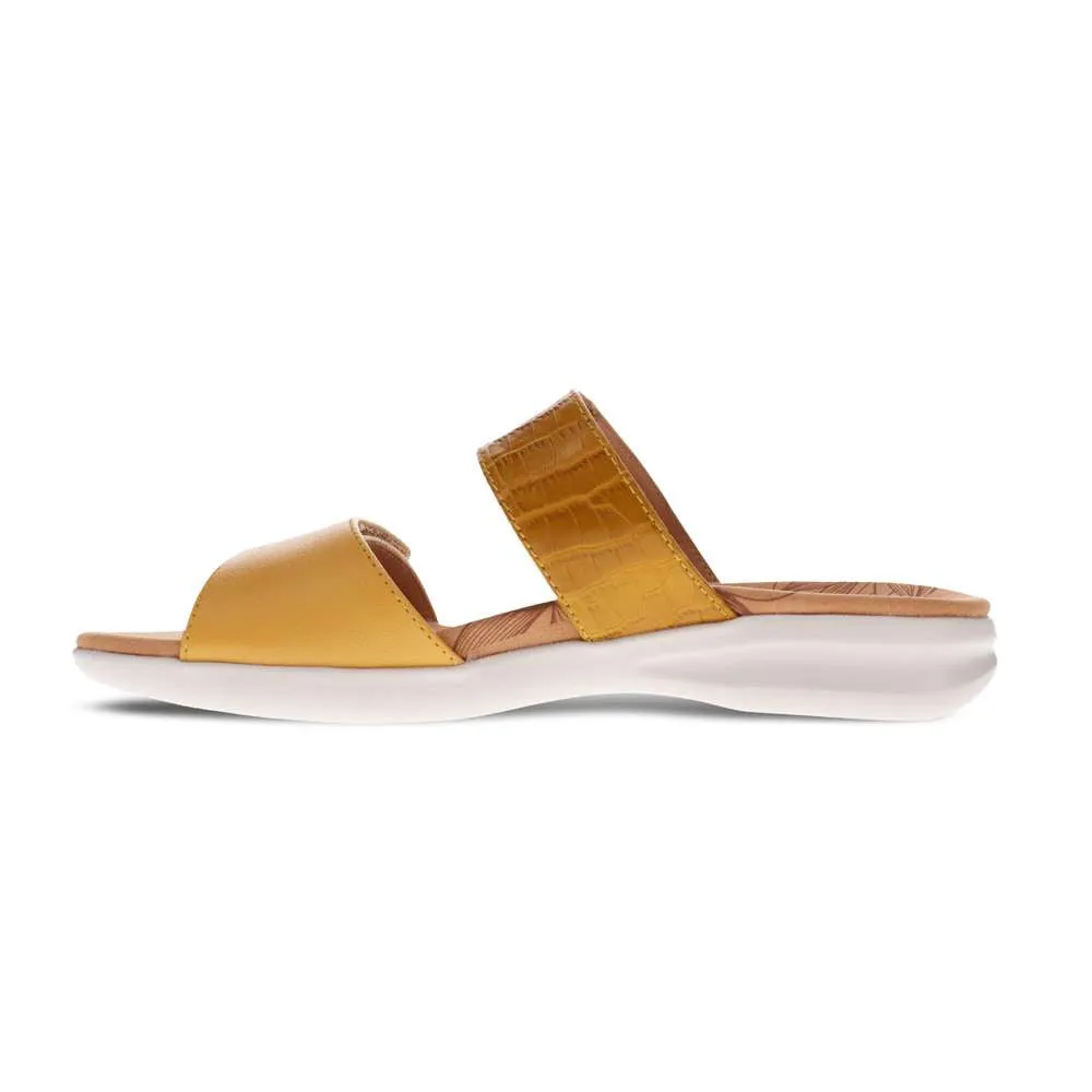 Seaside Slide Sandal - Mustard French/Croc sold by Zulily product image thumbnail 3