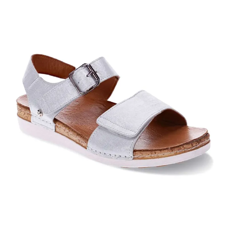 Georgia Back Strap Sandal - White Linen made by Zulily