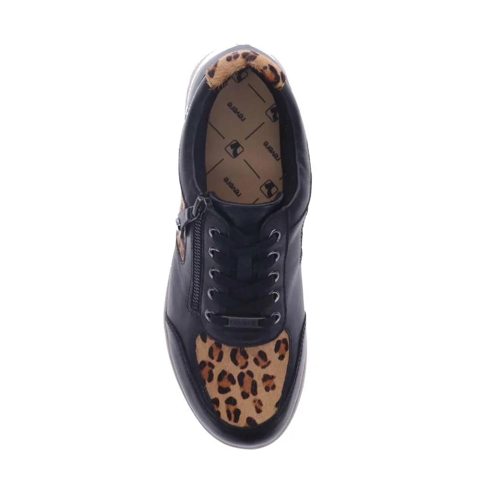 Boston Zip Casual Sneaker - Black/Leopard sold by Zulily product image thumbnail 4