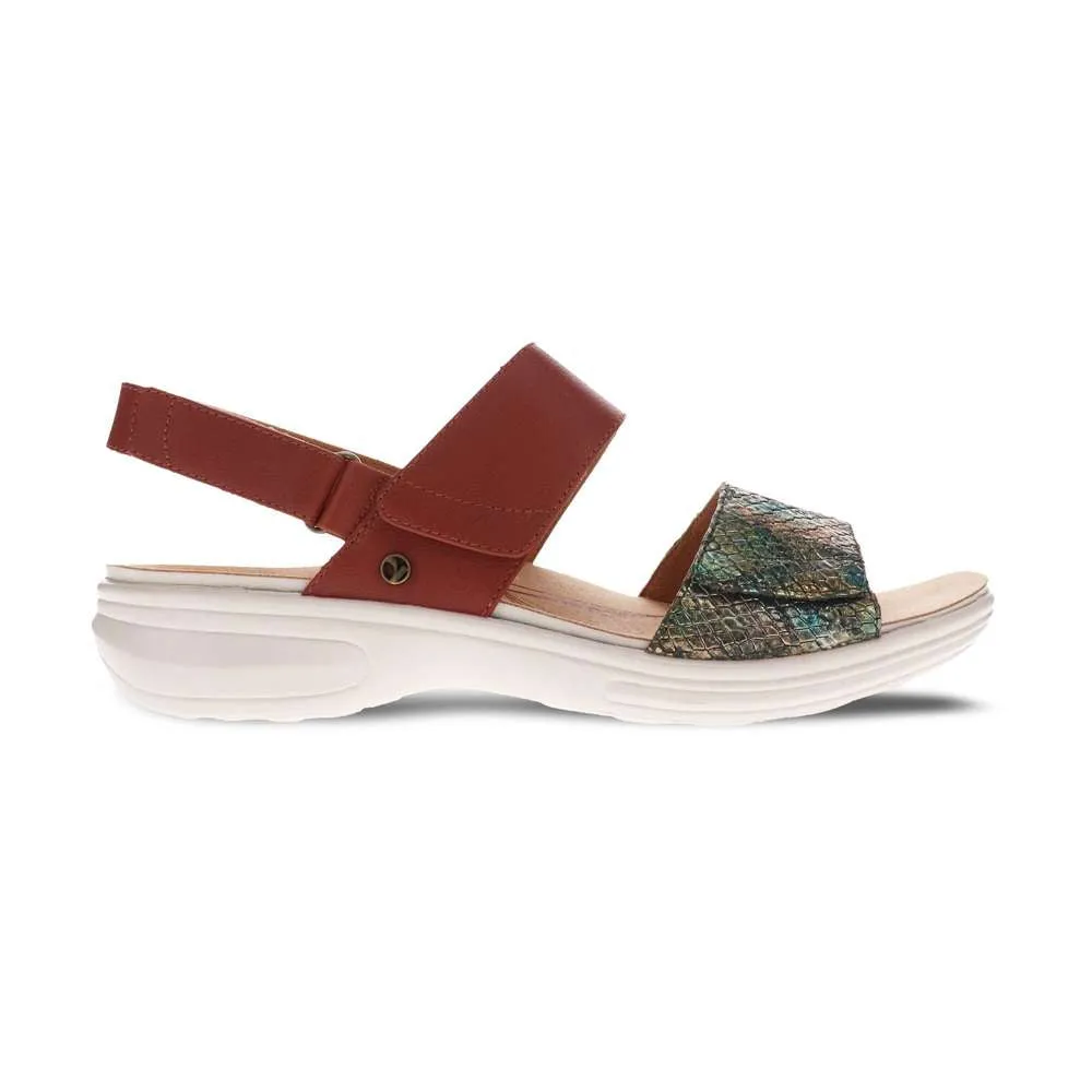 Como Adjustable Slingback Sandal - Cognac/Peacock Python sold by Zulily product image thumbnail 2