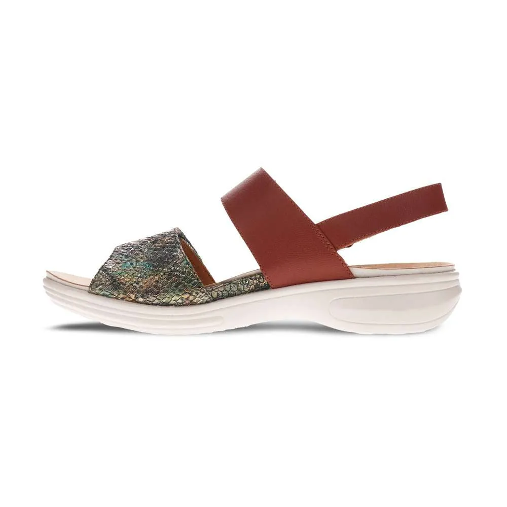 Como Adjustable Slingback Sandal - Cognac/Peacock Python sold by Zulily product image thumbnail 3