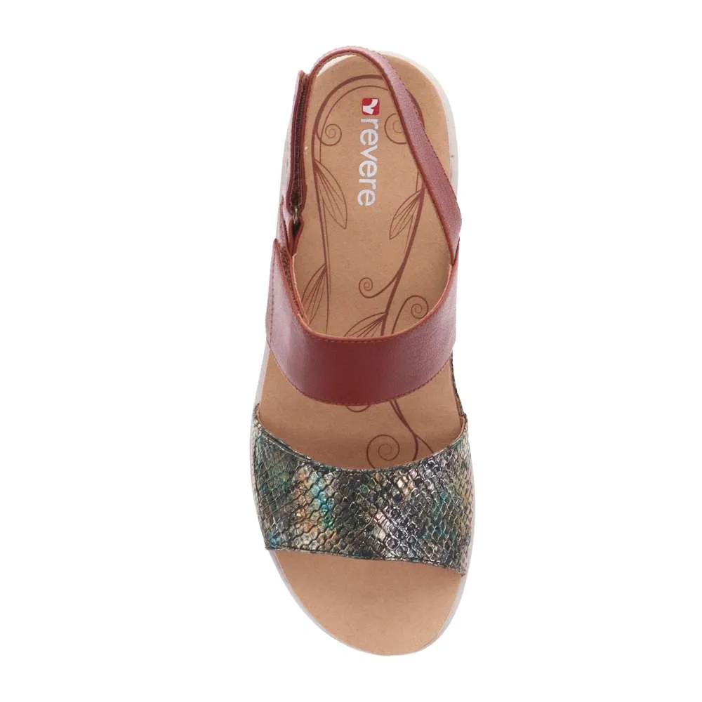 Como Adjustable Slingback Sandal - Cognac/Peacock Python sold by Zulily product image thumbnail 4