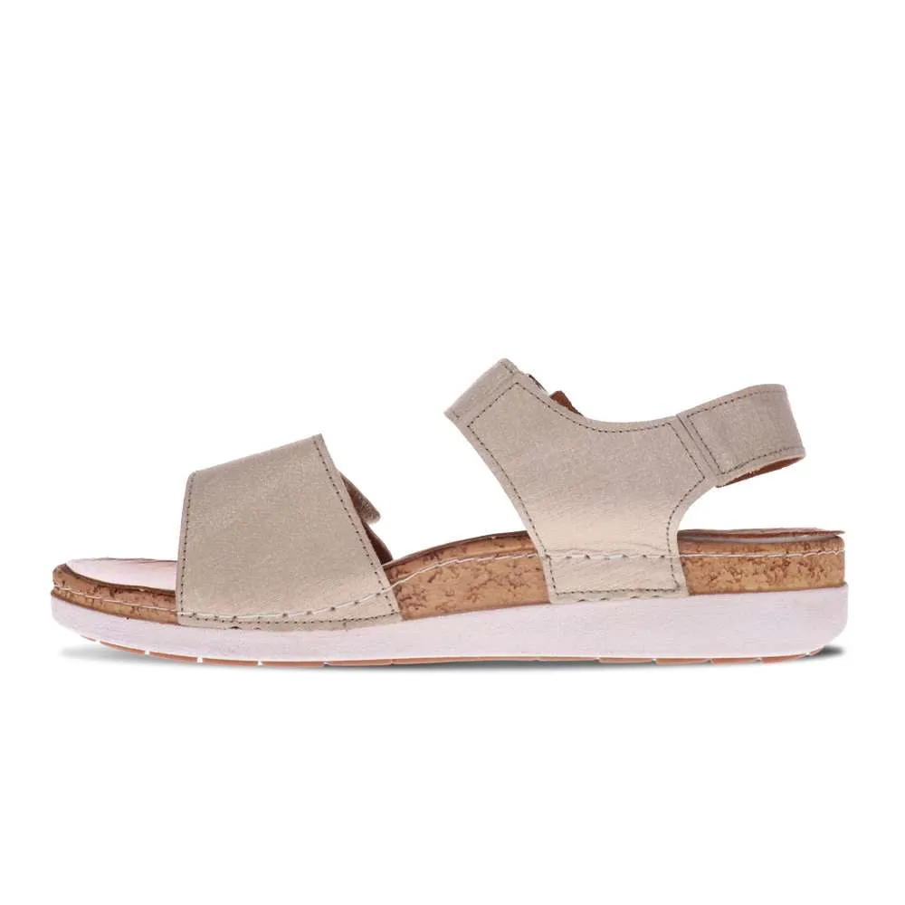 Georgia Back Strap Sandal - Gold Linen sold by Zulily product image thumbnail 3