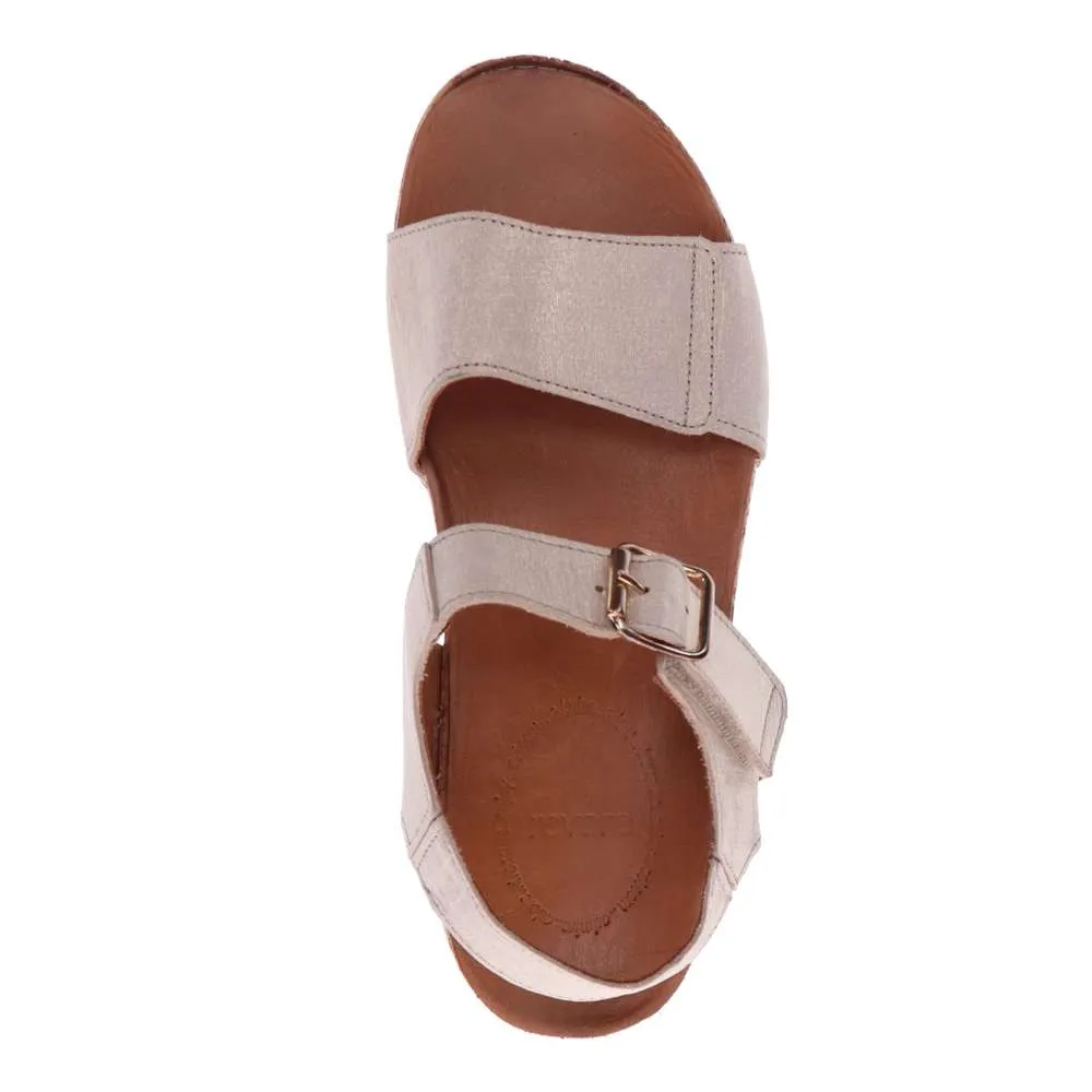 Georgia Back Strap Sandal - Gold Linen sold by Zulily product image thumbnail 4