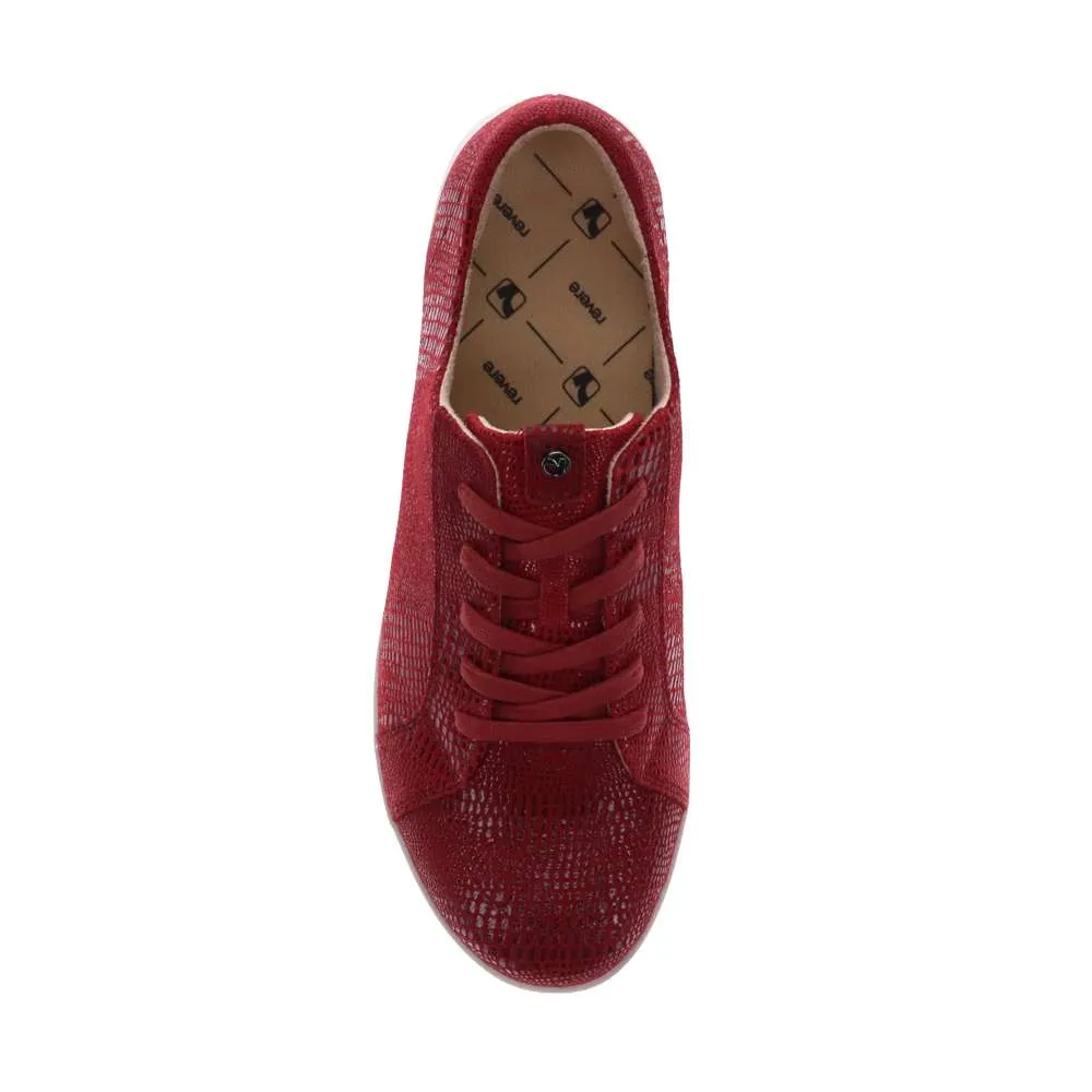Athens Lace-Up Casual Sneaker - Cherry Lizard sold by Zulily product image thumbnail 4