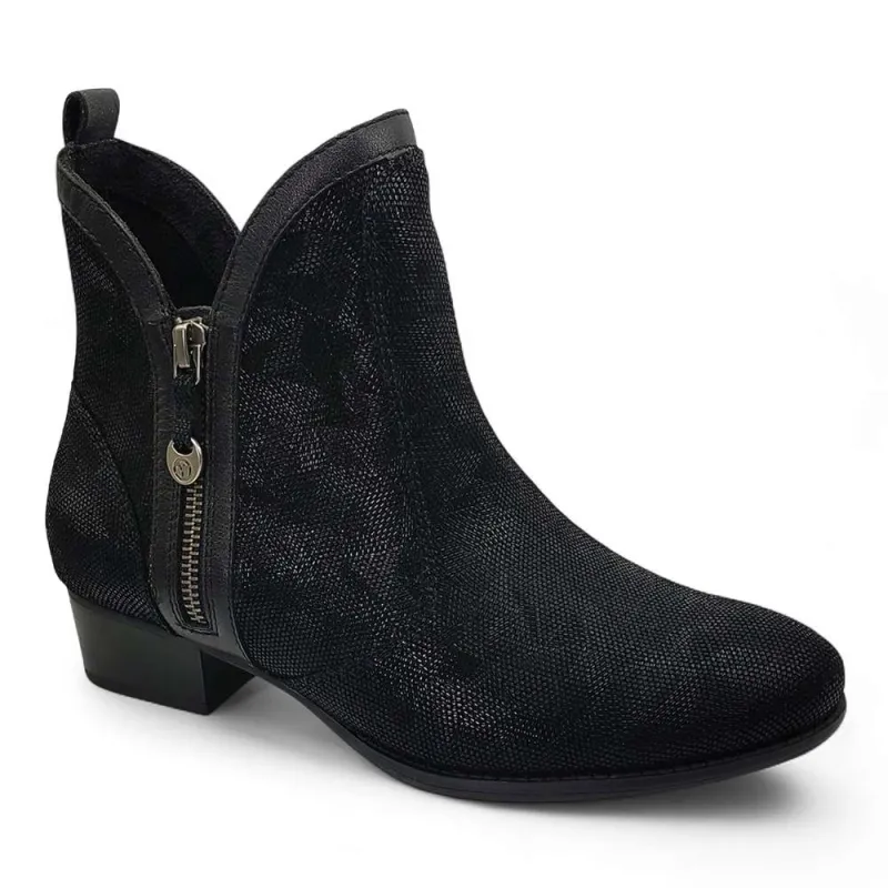 Siena II Zip Ankle Boot - Black Angle made by Zulily