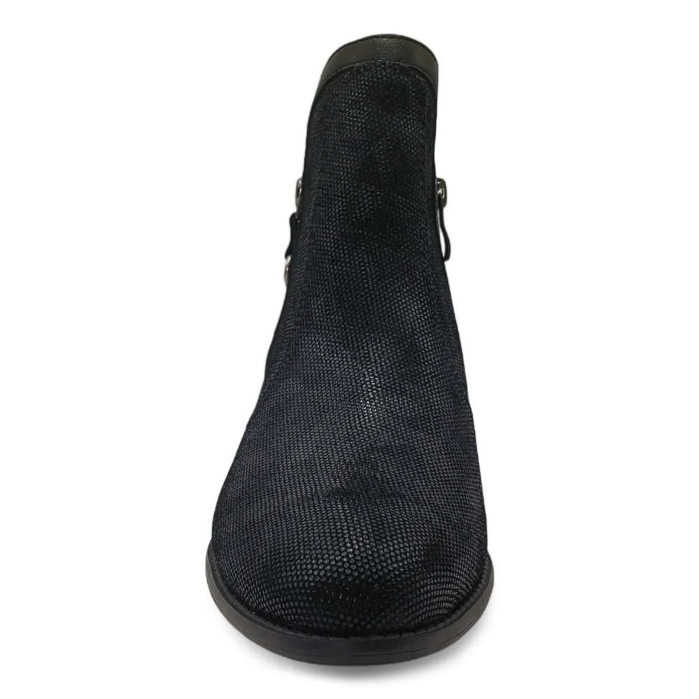 Siena II Zip Ankle Boot - Black Angle sold by Zulily product image thumbnail 5
