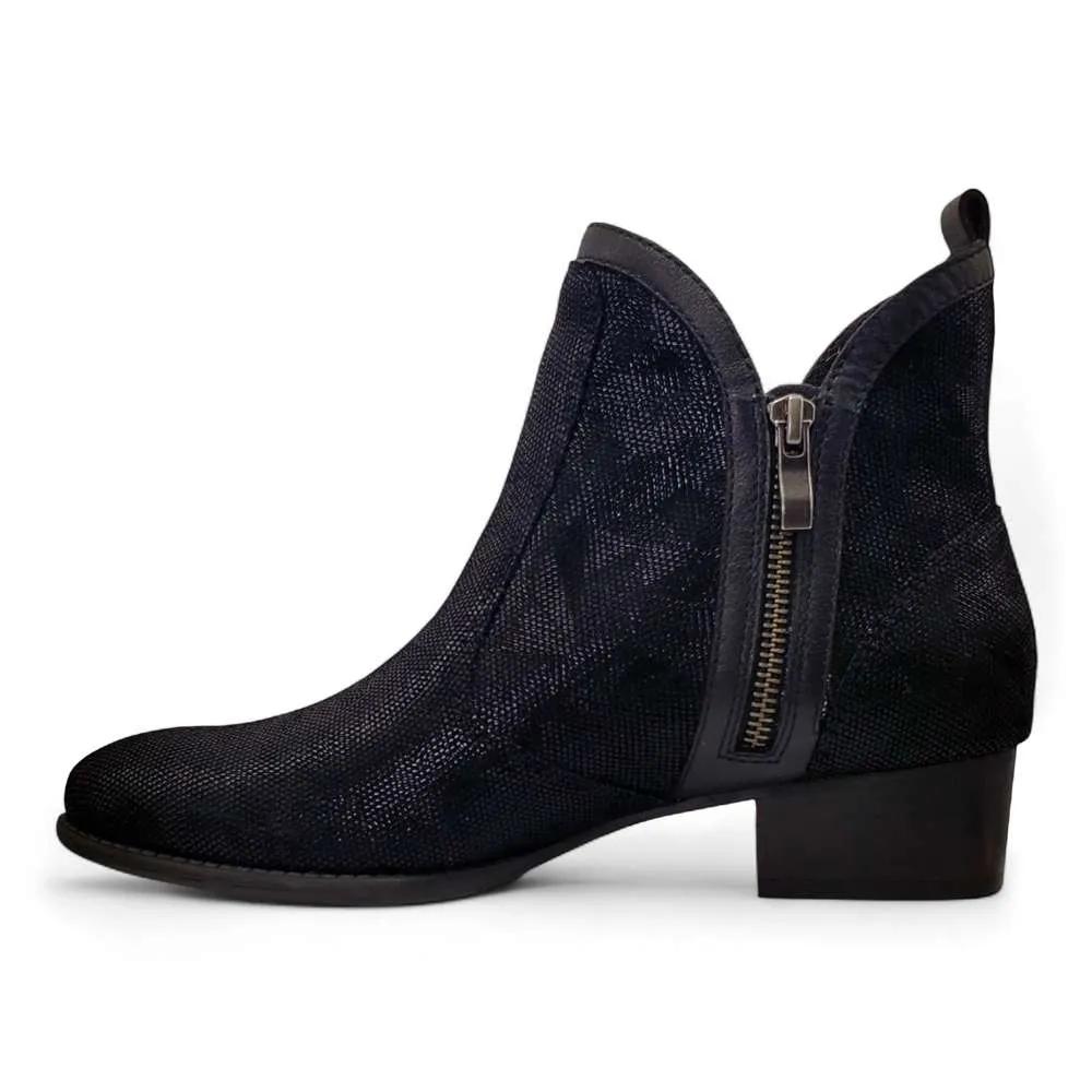 Siena II Zip Ankle Boot - Black Angle sold by Zulily product image thumbnail 3
