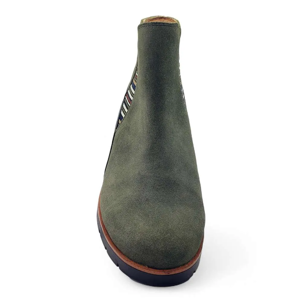 Galway Wedged Boot - Moss Suede sold by Zulily product image thumbnail 5