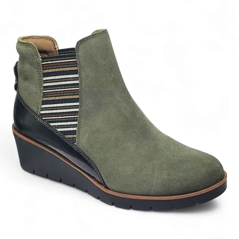 Galway Wedged Boot - Moss Suede made by Zulily