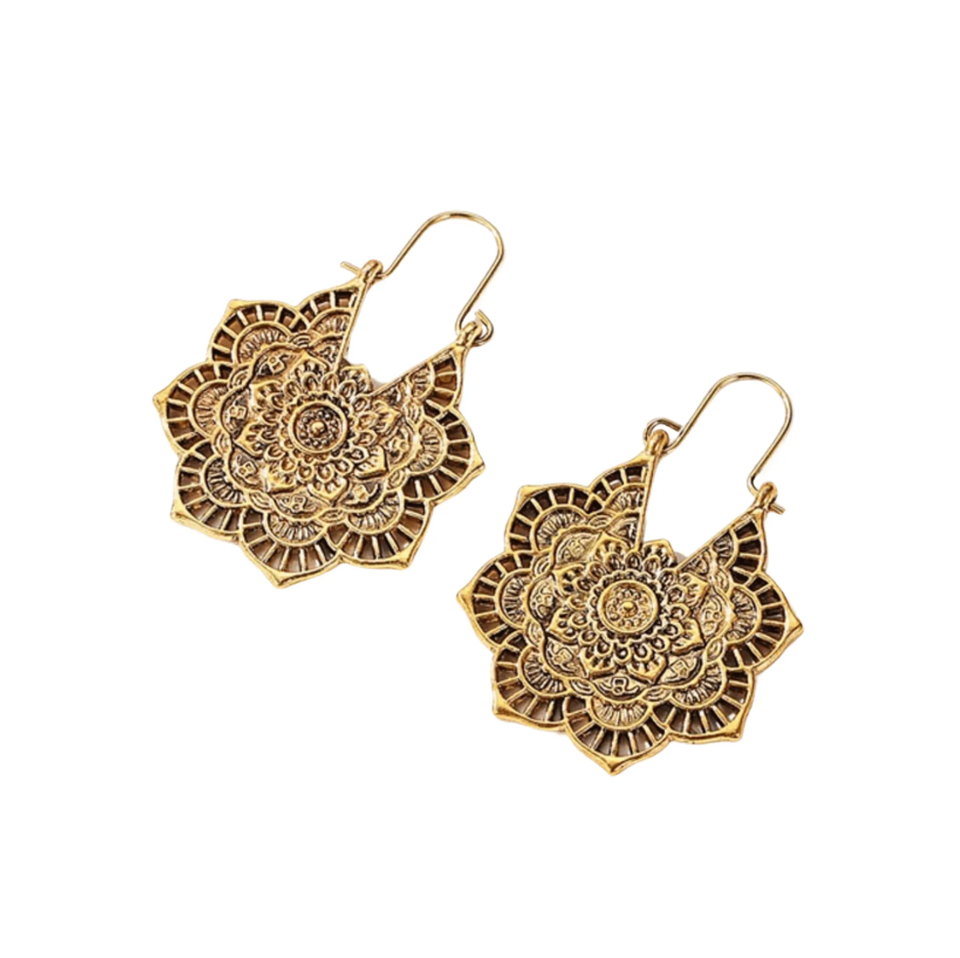 Goldtone Mandala Drop Earrings sold by Zulily product image thumbnail 2