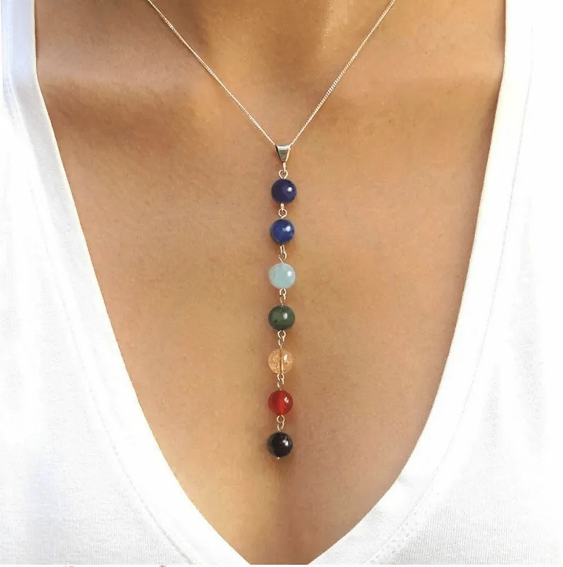 Chakra Gemstone Pendant Necklace made by Zulily