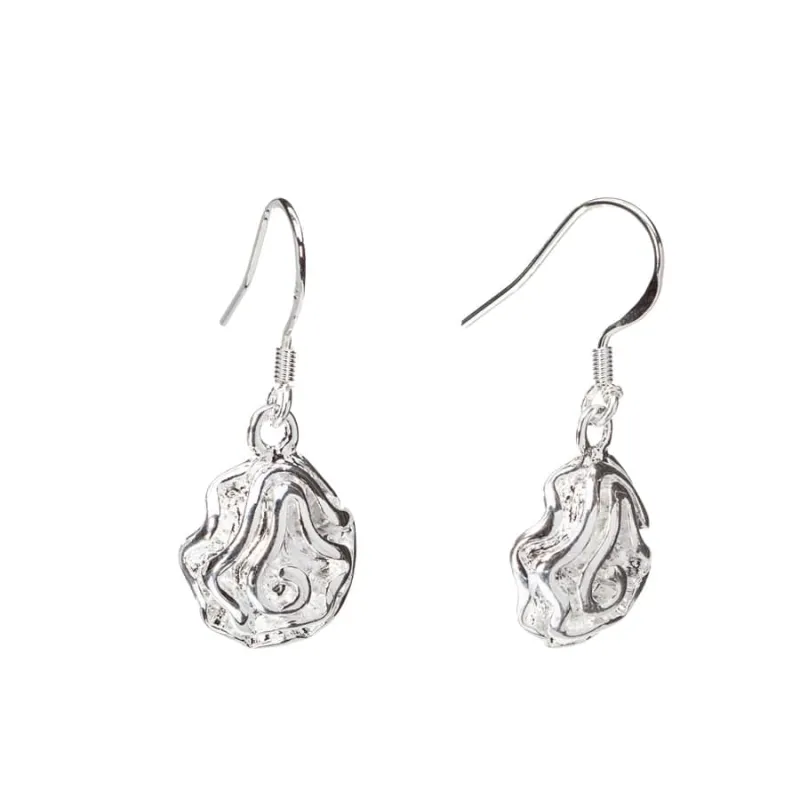 Floral Rose Drop Earrings in Sterling Silver Filled made by Zulily