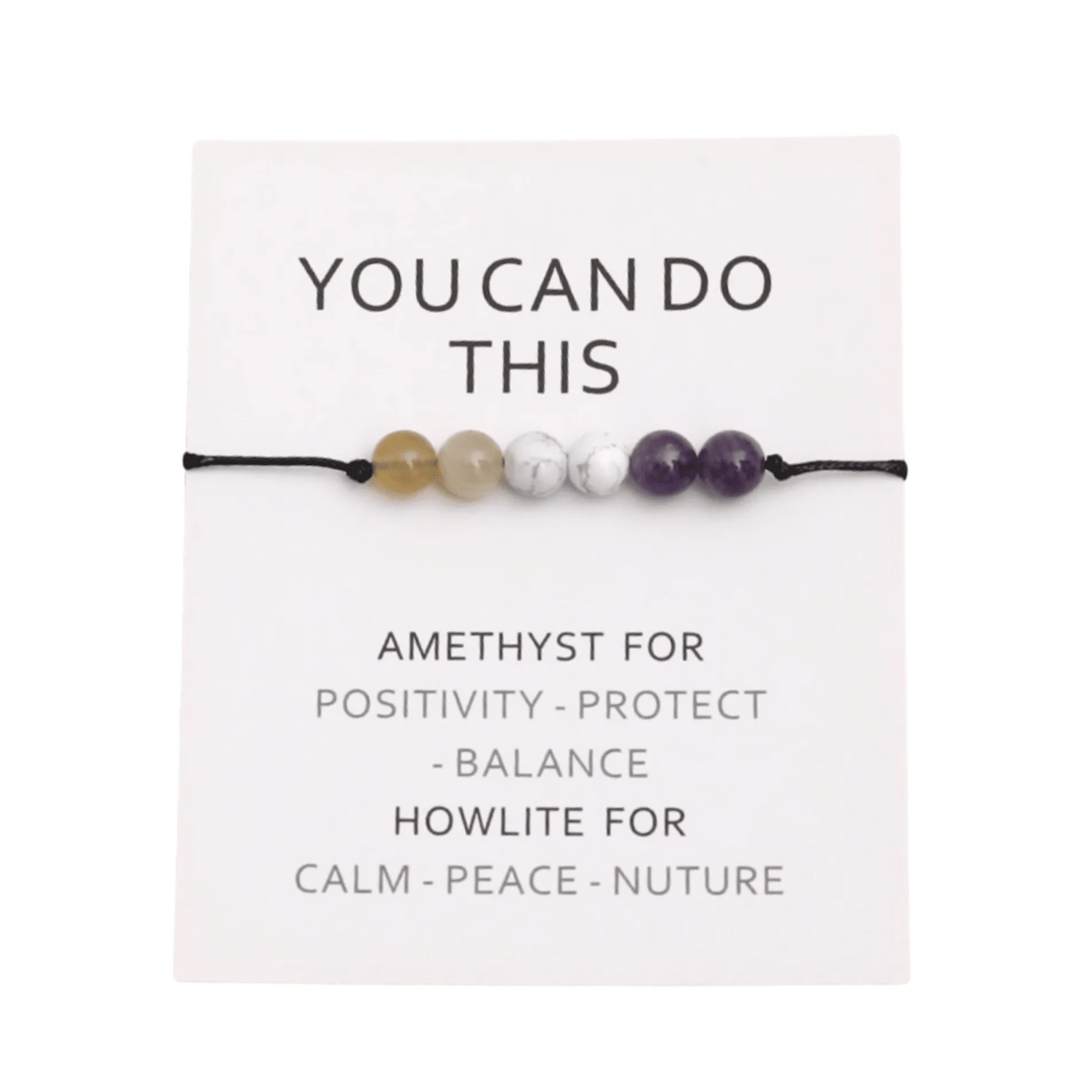 Natural Stone Adjustable Bracelet Anxiety Relief sold by Zulily product image thumbnail 3