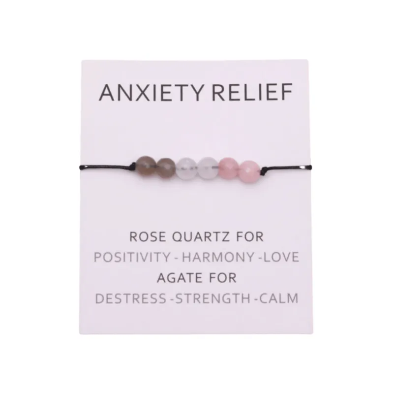 Natural Stone Adjustable Bracelet Anxiety Relief made by Zulily