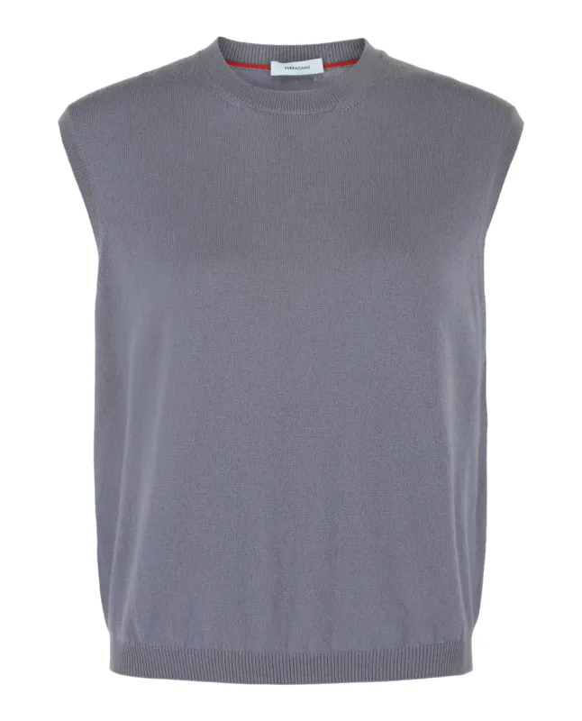 Ferragamo Ribbed Cashmere Knit Vest made by Salvatore Ferragamo
