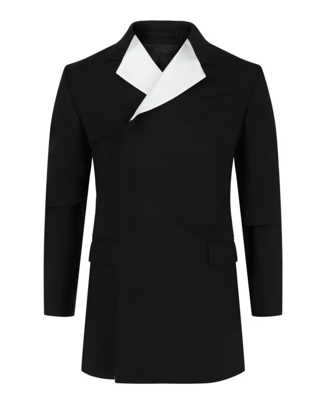 Ferragamo Silk Trimmed Double-Breasted Blazer made by Salvatore Ferragamo