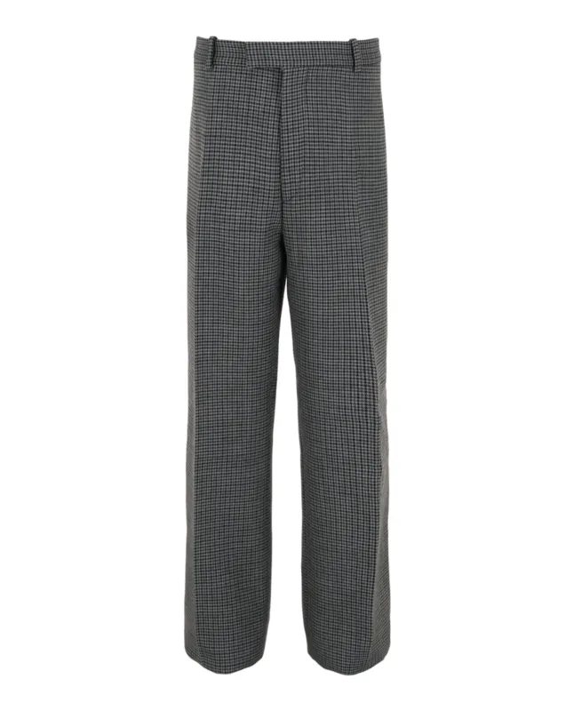 Ferragamo Houndstooth Wool Trousers made by Salvatore Ferragamo