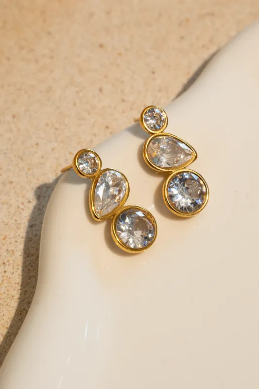CASCADE Crystal Earrings made by Zulily