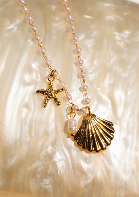 SEASHELL Charm Necklace made by Zulily