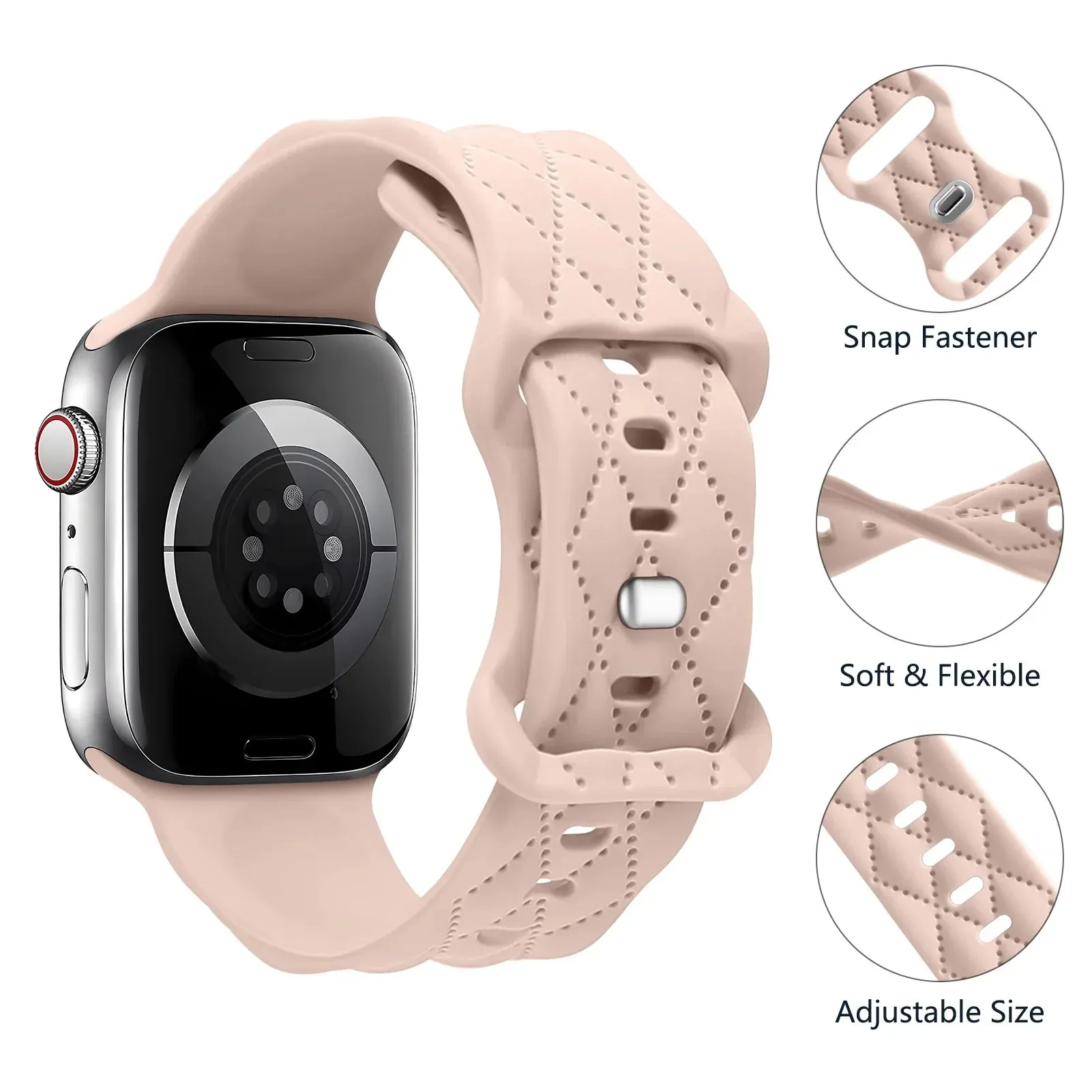 Apple Watch Silicone Strap - Soft Flexible Waterproof Band sold by Zulily product image thumbnail 3