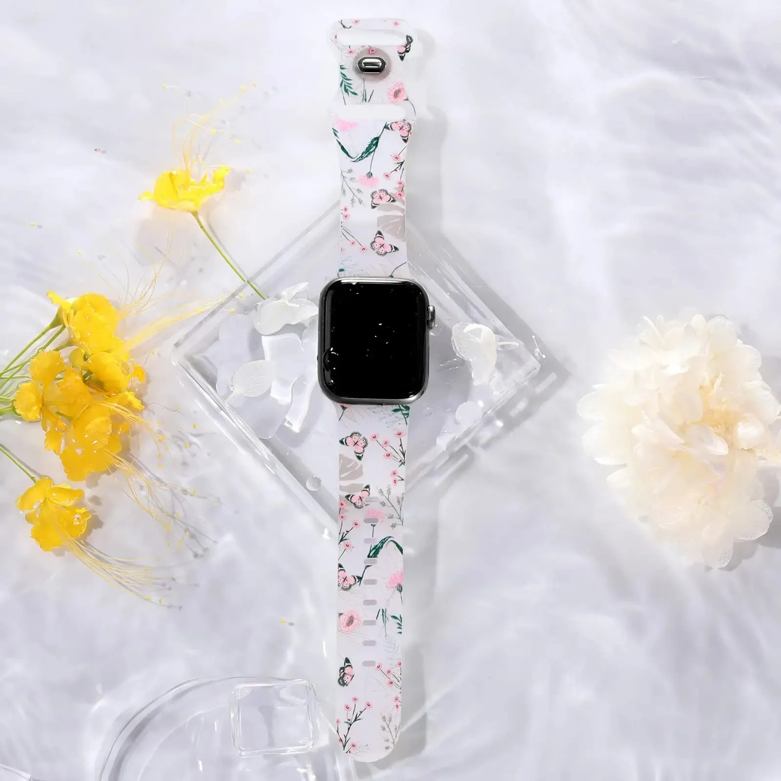 Apple Watch Silicone Strap - Floral Design - Soft and Comfortable sold by Zulily product image thumbnail 3