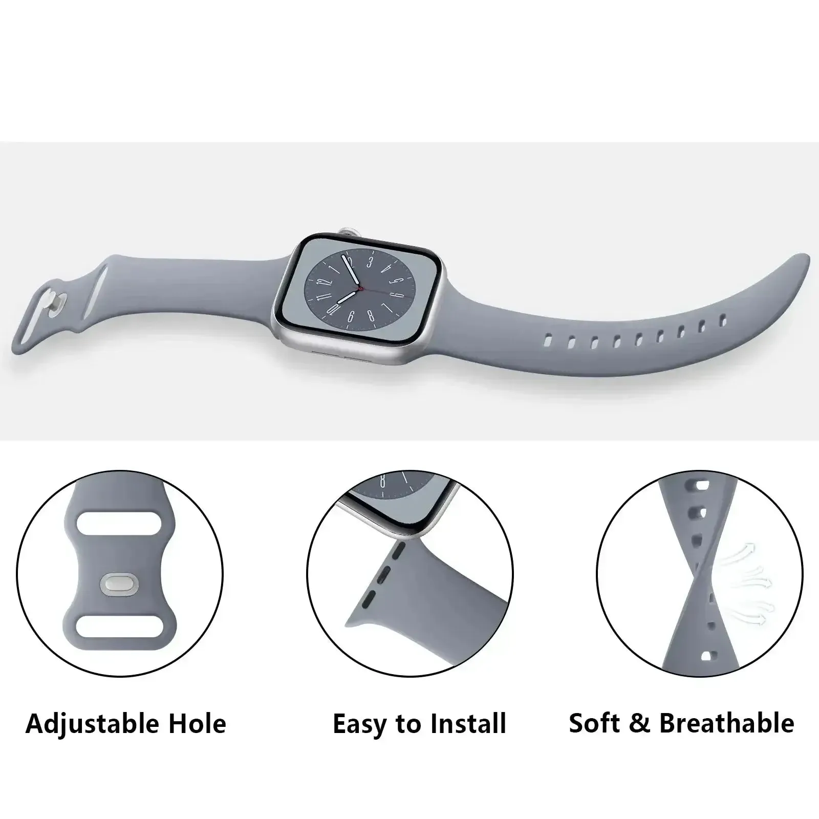 Apple Watch Silicone Band - Soft Flexible Stylish Strap sold by Zulily product image thumbnail 2