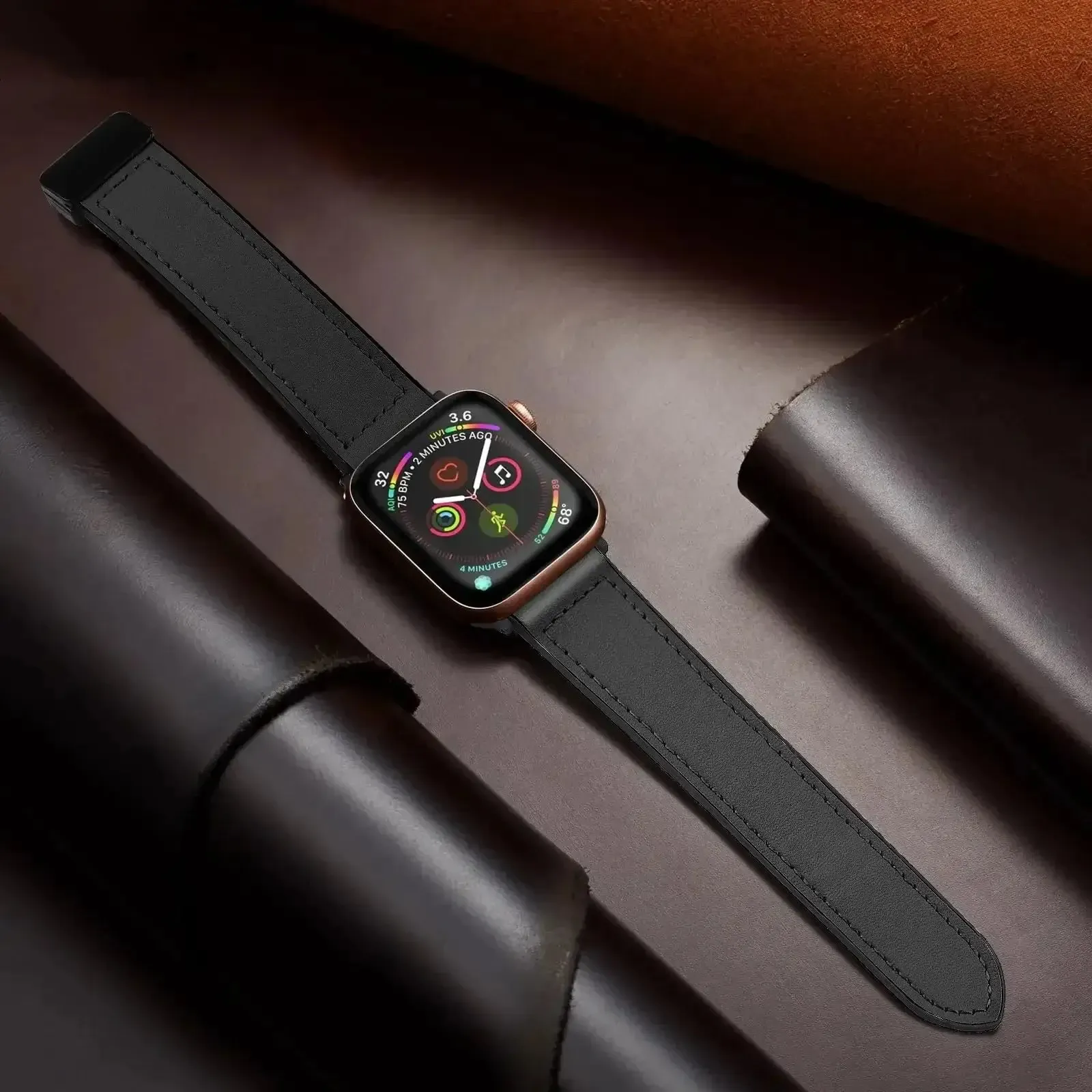 Apple Watch Genuine Leather Band - Stylish Magnetic Strap sold by Zulily product image thumbnail 4
