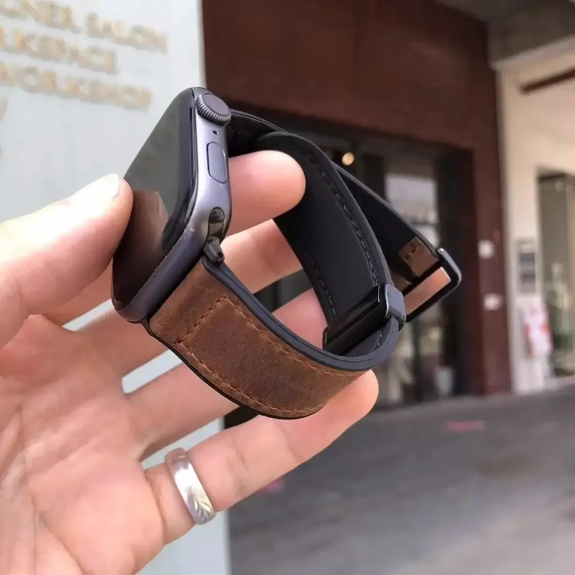 Apple Watch Genuine Leather Band - Stylish Magnetic Strap sold by Zulily
