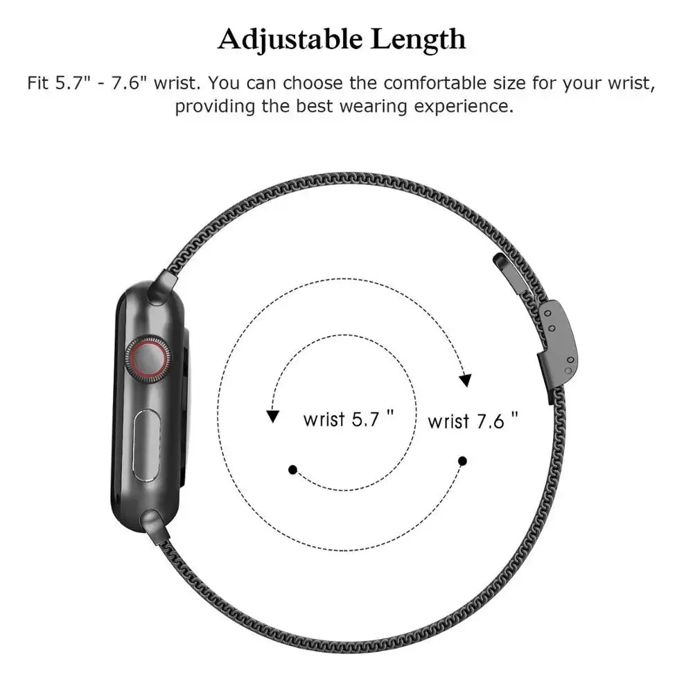Apple Watch Milanese Band - Premium Metal Loop Strap sold by Zulily product image thumbnail 5