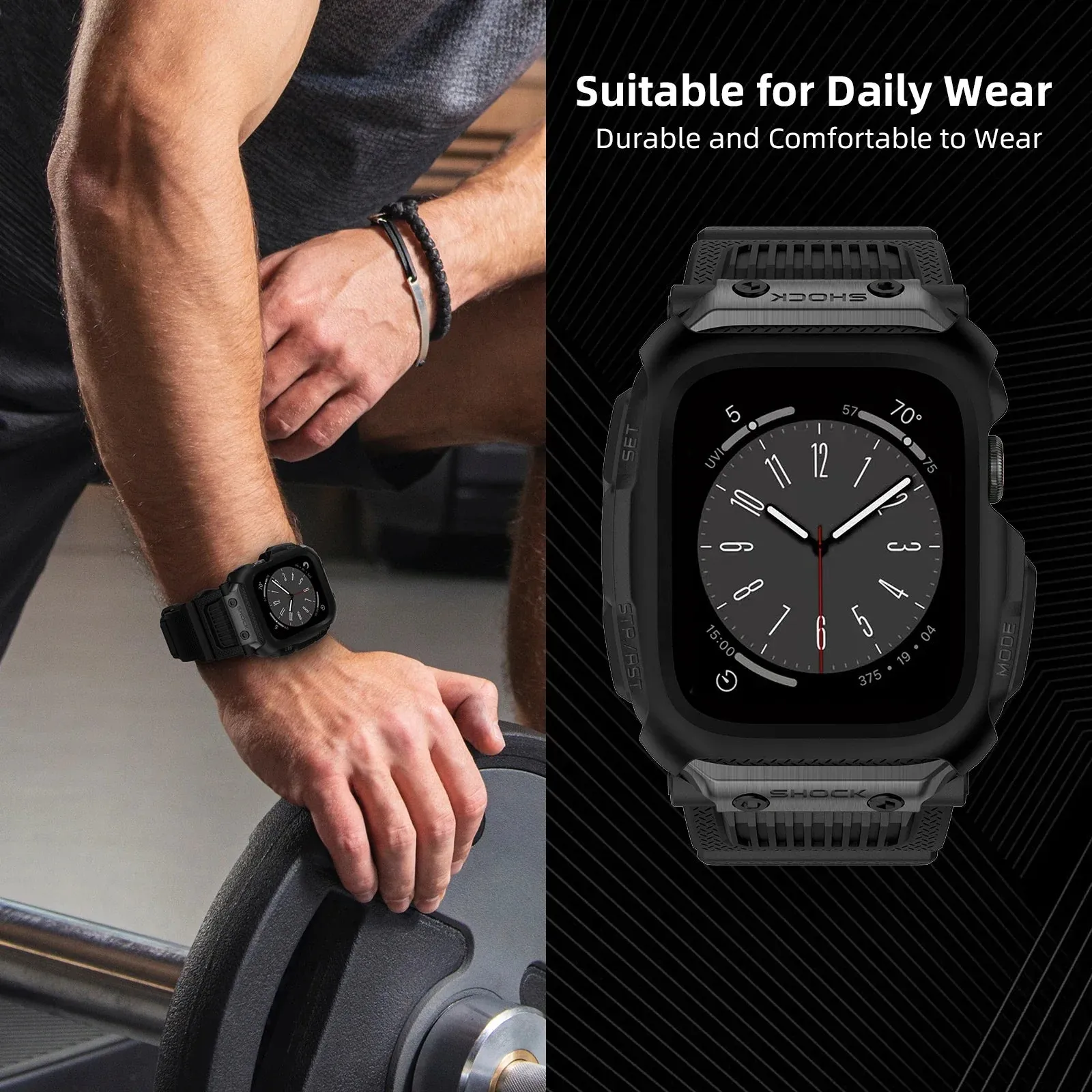 Apple Watch Camouflage Rubber Strap - Waterproof and Durable sold by Zulily product image thumbnail 2
