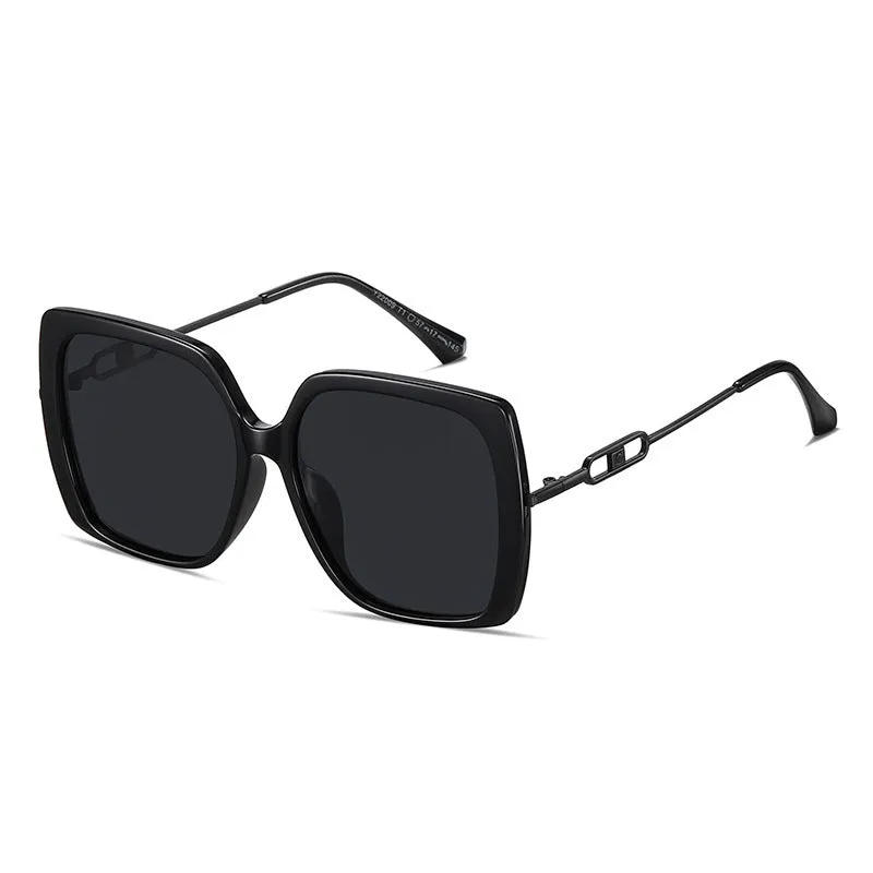 Large Metal Frame Polarized Sunglasses – Oversized Driving Shades sold by Zulily product image thumbnail 3
