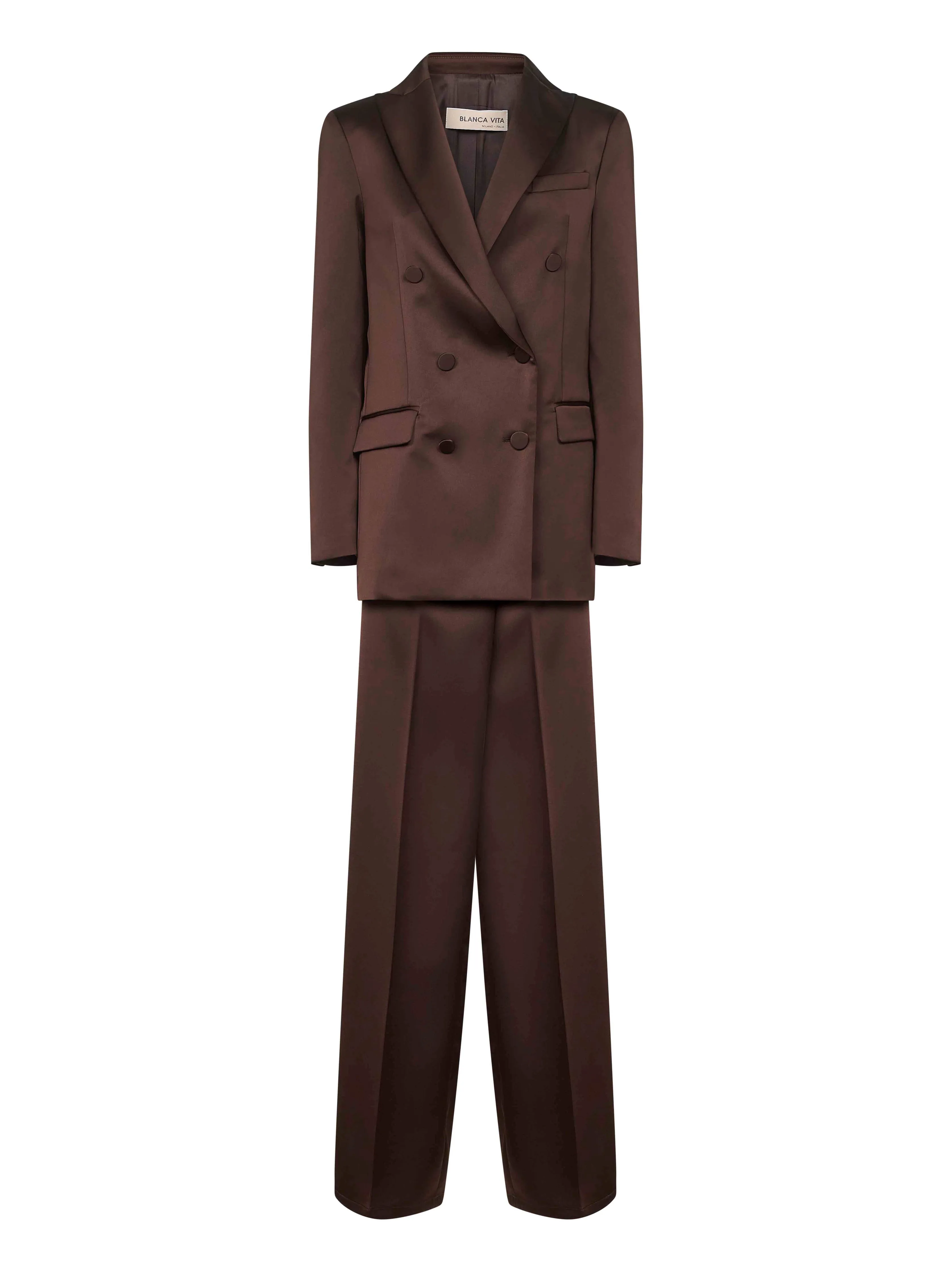 Coffee Satin Telvera Suit sold by Zulily
