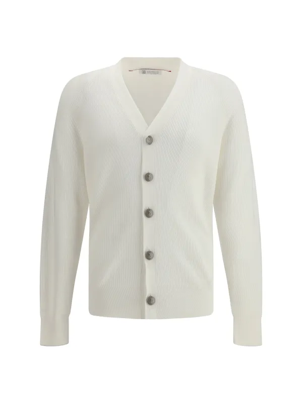 Cardigan Ribbed Cotton made by Brunello Cucinelli
