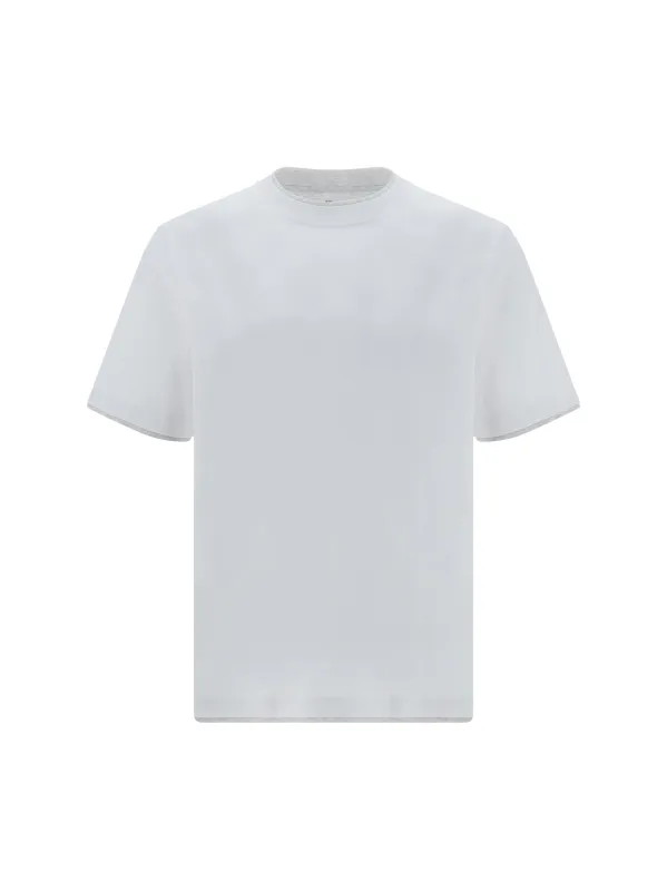 Cotton T-Shirt White/Pearl made by Brunello Cucinelli