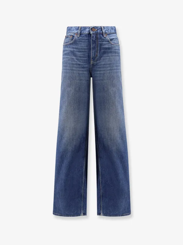Jeans With Leather Logo Tag made by Chloe